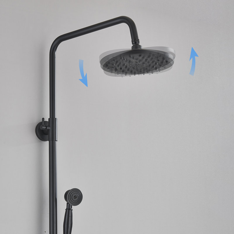 Bronze Shower Faucet System Rainfall Shower Head With Handshower