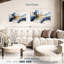 Bleu abstrait et beige Avery-108885434