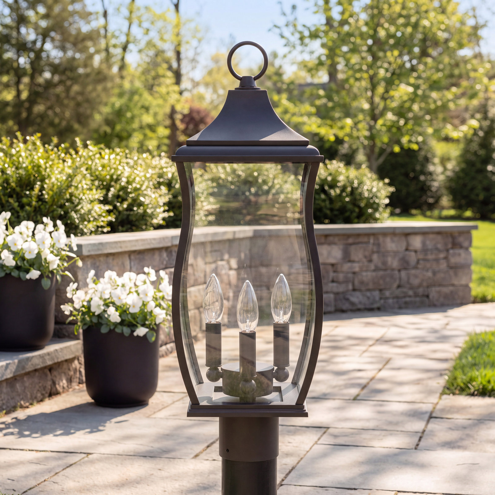 Beveled Oil-Rubbed Bronze Outdoor Lantern Head