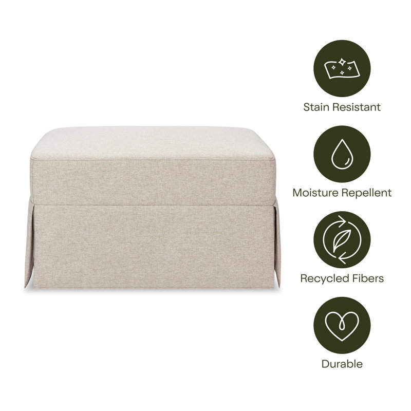 Crawford Ottoman, Performance Beach Eco-Weave