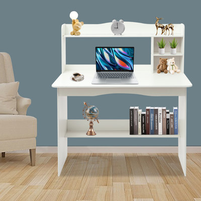 Bureau d'ordinateur avec bibliothèque - taille de bureau 39,37 po x 18,9 po