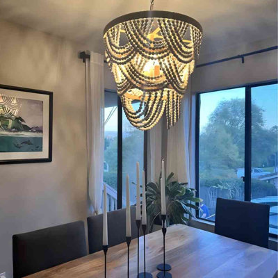 Amari 19.7" 4 - Light Dimmable Unique Empire Chandelier with Beaded Accents