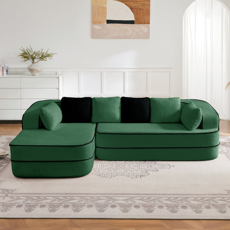 Canapé éponge à densité élevée 32D 106 po, Vert
