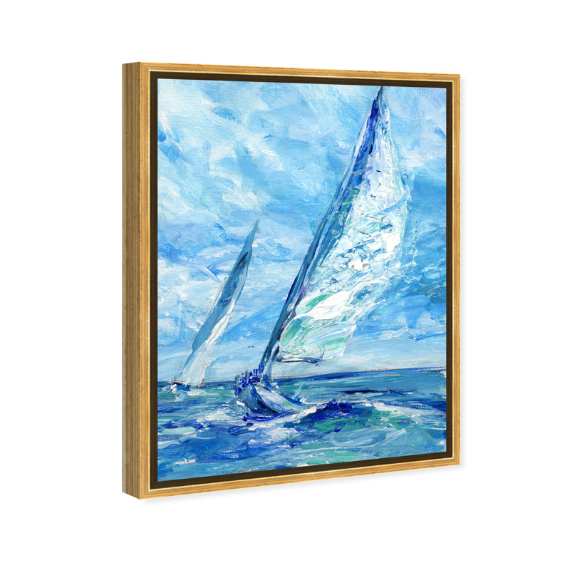 Nautique et bateaux côtiers-reproduction d’art, H 32 po x l 24 po x P 1,5 po, Encadrement doré