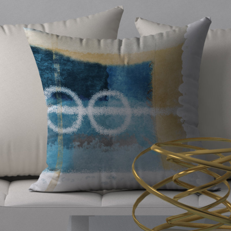 Housse de coussin carrée de couleur naturelle Easy, 20 po x 20 po