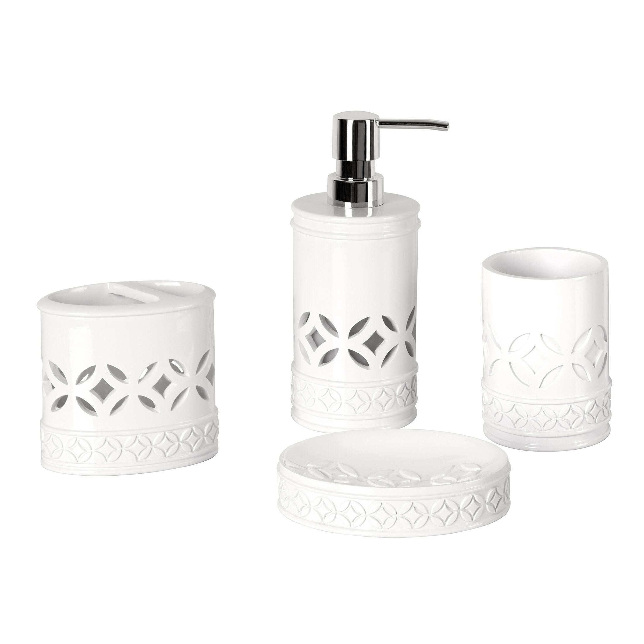 3pc Bathroom Accessory Set Black - Allure Home Creations