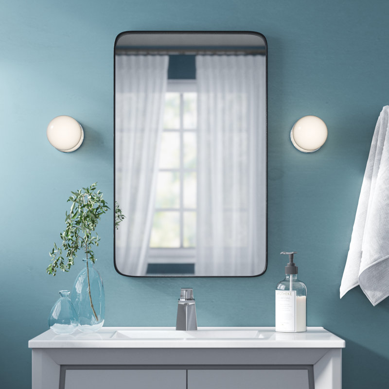 Koepke Metal Rectangle Mirror, Black