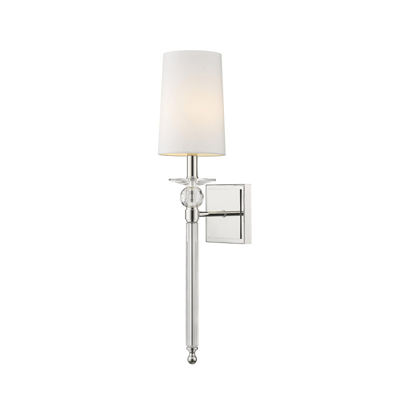 Athlyn 1-Light Dimmable Wallchiere, Polished Nickel
