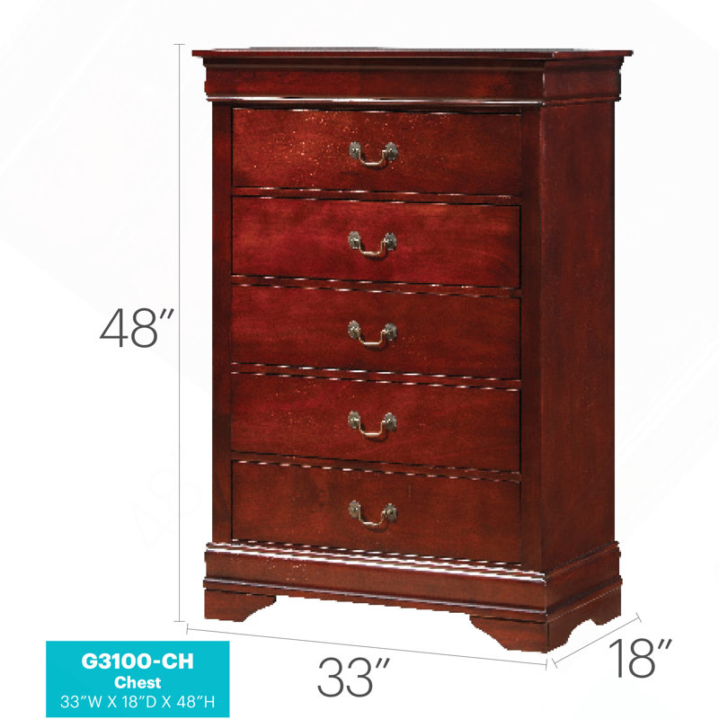 Commode Louis Phillipe G3100-CH, cerisier, Cerisier