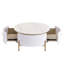 Modern Round Coffee Table With 2 Large Drawers Storage Accent Table(31.5'')