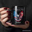 Tasse chauve drapeau américain, cadeau de liberté patriotique avec nom personnalisé