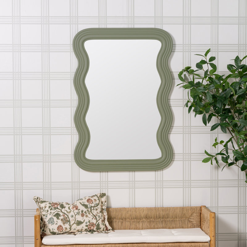 Frances Wall Mirror, Natural Linen