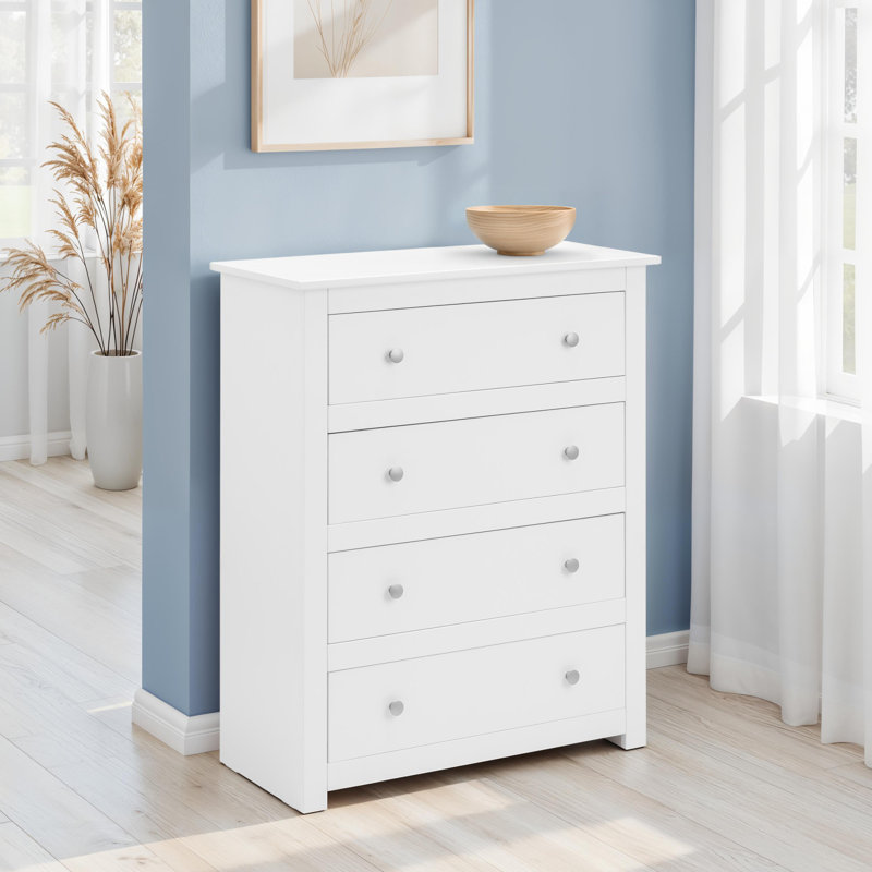 Payeur 85cm W 4 - Drawer Chest of Drawers, White