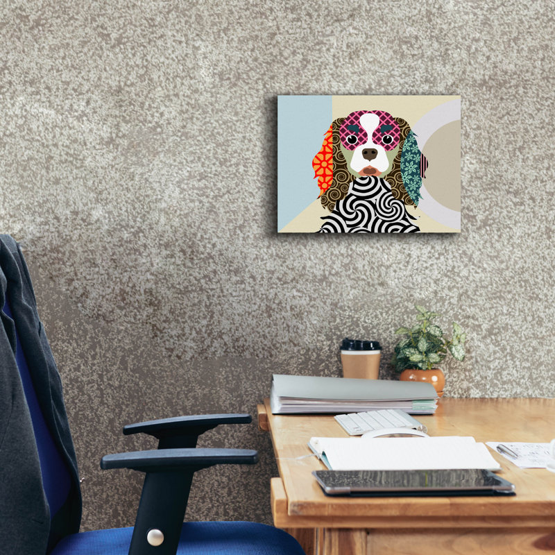 «Cavalier King Charles Spaniel» par Lanre Adefioyue, H 12 po x l 16 po x P 0,75 po