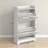 Cabinets | Farmhouse Slim Hidden Shoe Storage Cabinet, 2 Flip Drawers Adjustable Shelves, Fits 8 Pairs of Shoes, Off-white Distressed | Particle Board | Entryway