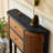 Black+Brown Solid Wood Console Table-574898393