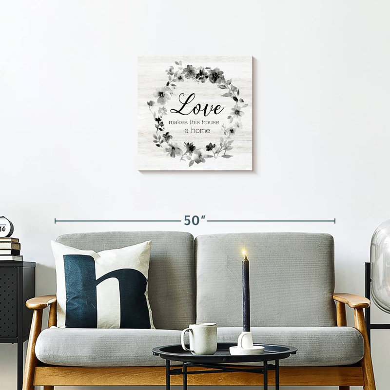 Plaque murale «Khylige Love Makes This House», H 20 po x l 20 po
