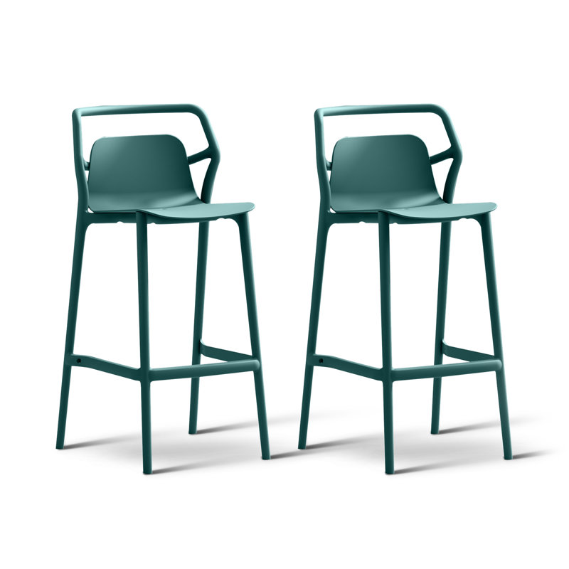 Tabouret d'extérieur Aspen, Sarcelle / Bleu / Vert, Tabouret de bar (siège d’une hauteur de 30 po)