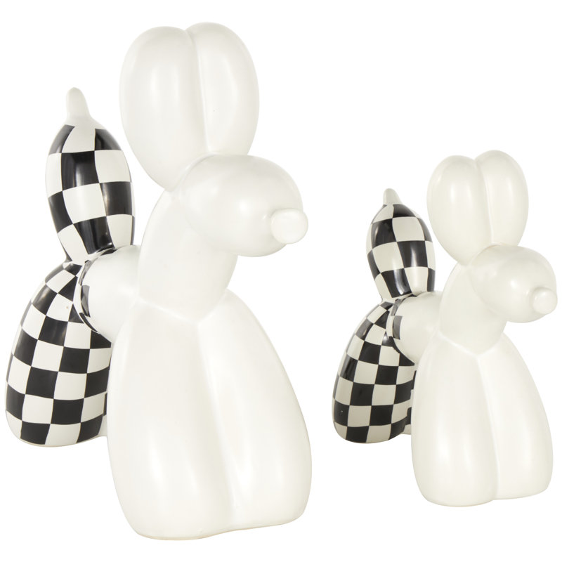 Ensemble de sculpture Micayah, Blanc / noir
