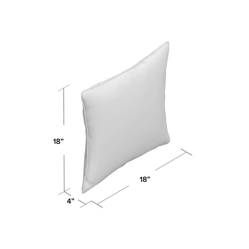  Coussin Lin, H 18 po x l 18" x P 4 po, Saumon, Duvet
