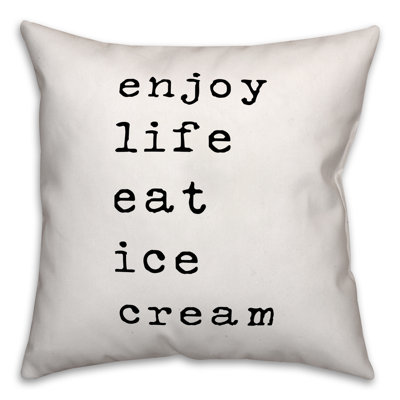  Coussin Enjoy Enjoy Eat Ice Cream