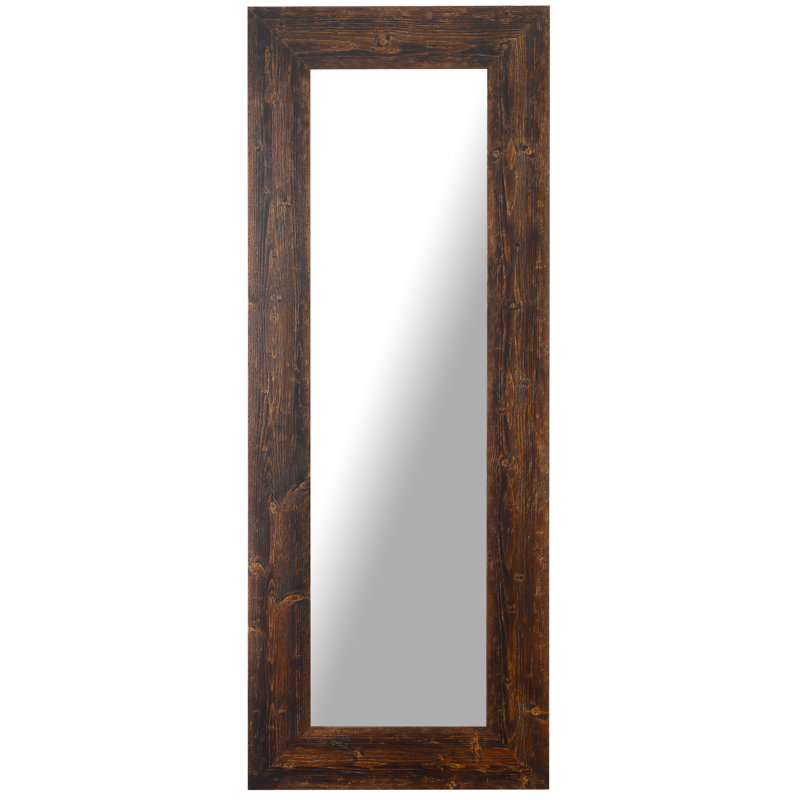 Grant Solid Wood Flat Wall Mirror, 147cm H X 57cm W, Wenge