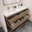 Ensemble de meuble-lavabo double mural 59,5 "Azden-804546650