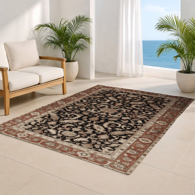 Turkish Brown Indoor and Outdoor Area Rug