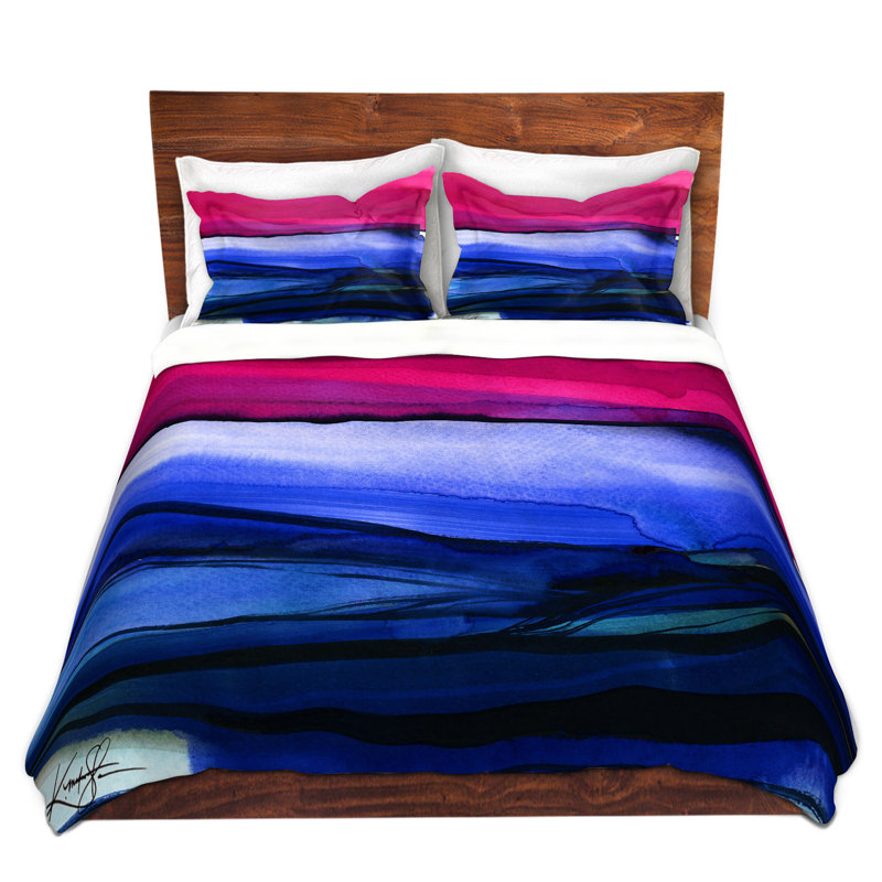 Ensemble de housse de couette abstraction xxiii, 1 housse de couette grand + 2 taies standards