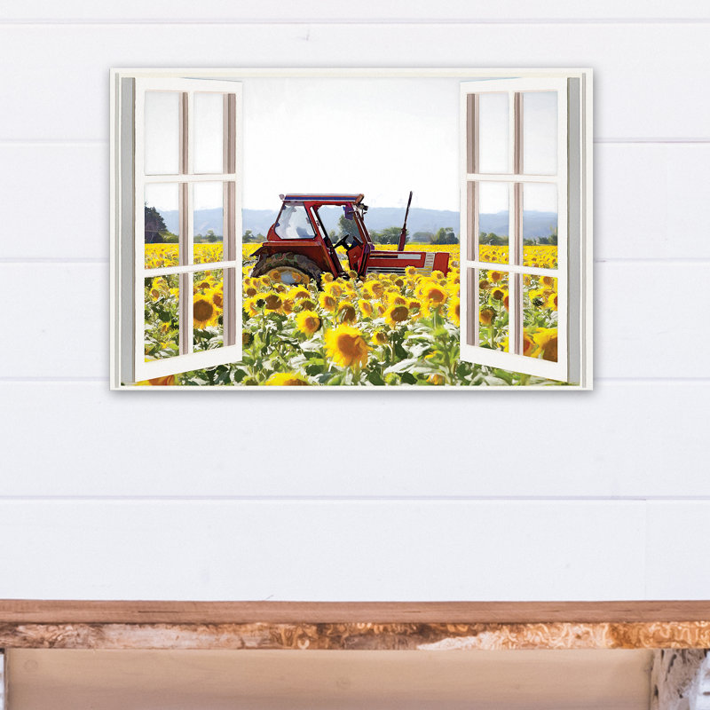 Ensemble de toile pour fenêtre de tracteur tournesol Kirkpatrick, H 16 po x l 24 po x P 1,25 po