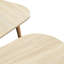 Ensemble de 2 tables gigognes gigognes, table triangulaire, table ovale, table basse de loisirs de style contemporain-625632329