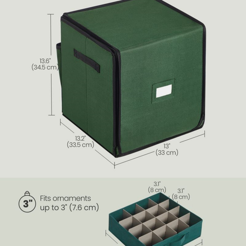 Brayden Studio Fabric Storage Bag, Green