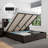 Lift Up Storage Wood Bed with Charging Station-98975032-98975035