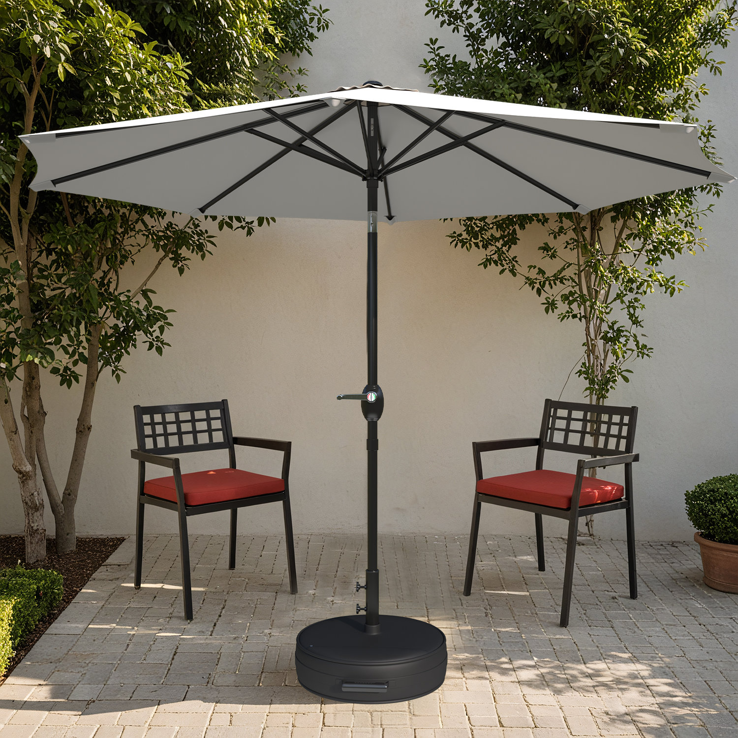 Latitude Run® 9ft Outdoor Electric Patio Umbrella, Outdoor Table ...