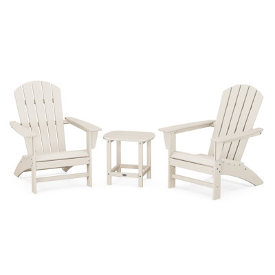 Ensemble 3 pièces Adirondack nautique avec table d'appoint 18 "South Beach