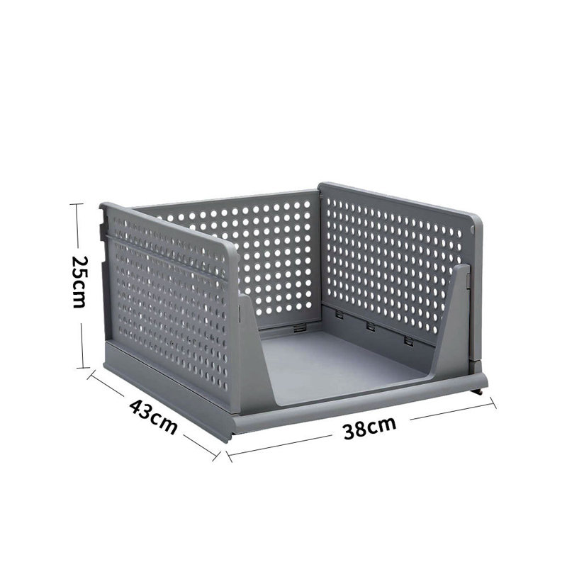 Rebrilliant Plastic Storage Tub & Tote, 25cm H x 43cm W x 38cm D, Gray