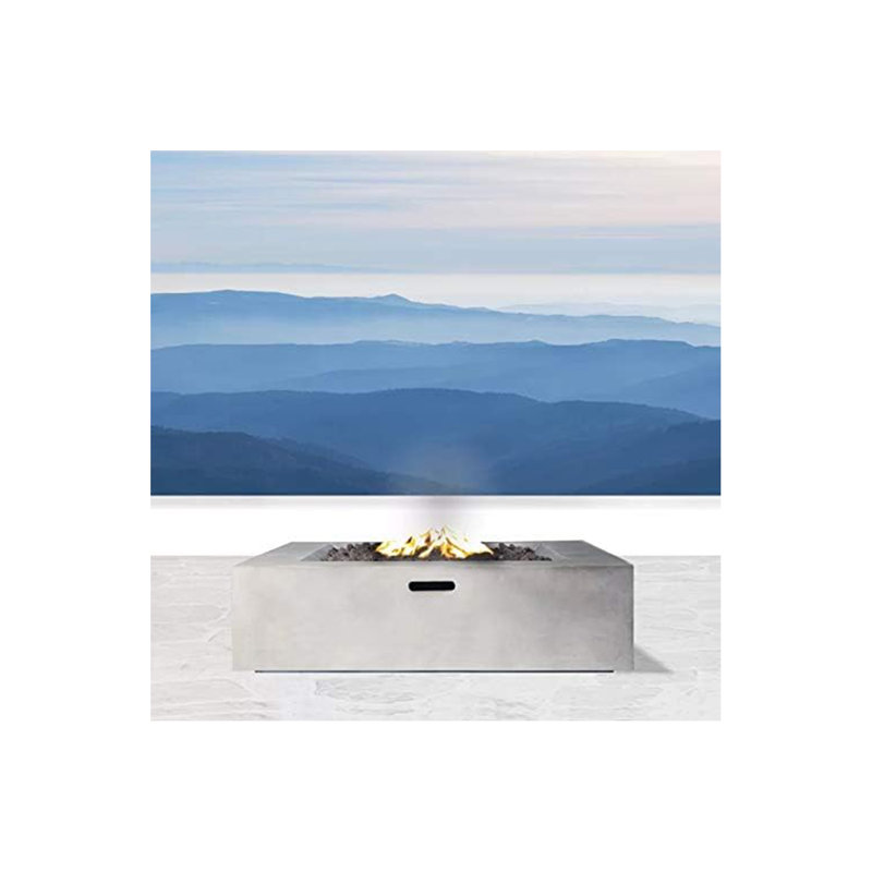 Table de foyer d'extérieur en béton 12 "H