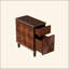 Canapé moderne à 2 tiroirs, table d'appoint étroite, table de chevet mince pour le salon, chambre à coucher