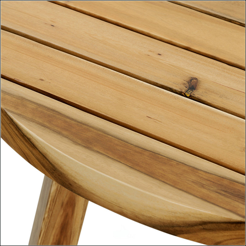 Table de salle à manger ronde en bois massif