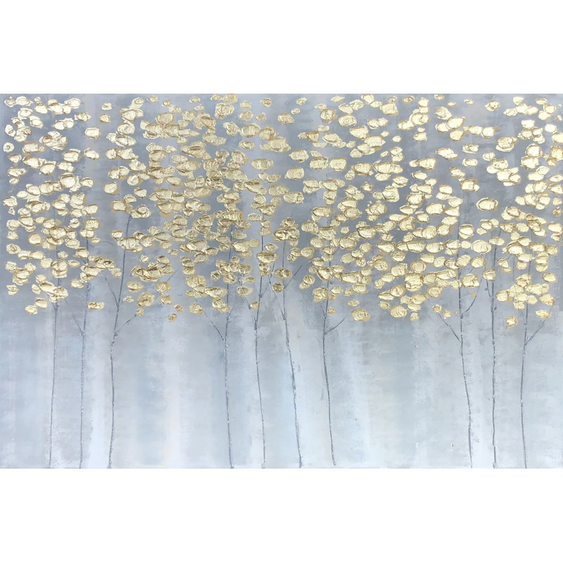 Forêt dorée - peinture sur toile tendue