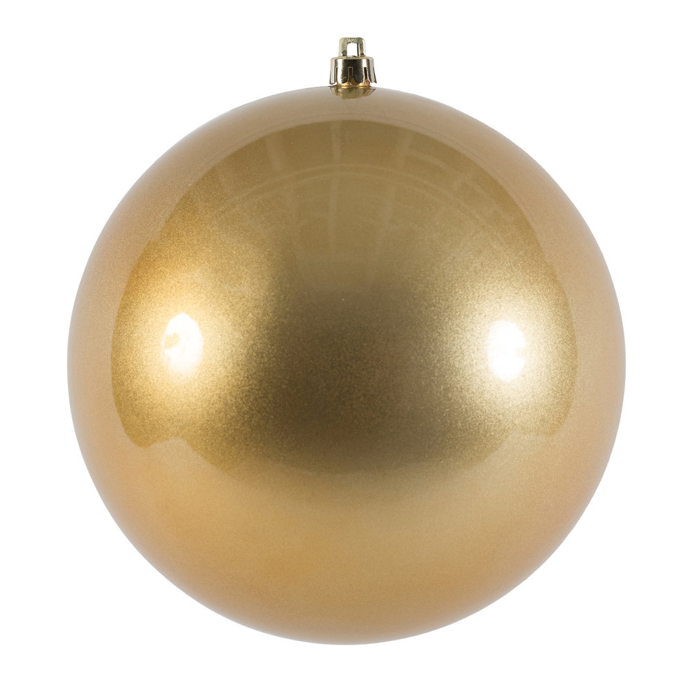 Shatterproof Bauble, 6" H x 6" W x 6" D, Copper Gold Shiny