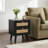 22" Nightstand, End Side Tables with Storage Drawer and Open Wood Shelf for Bedroom