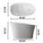 51" Oval Freestanding Solid Surface Bathtub With Integral Seat, Headrest, Overflow & Drain-129578994