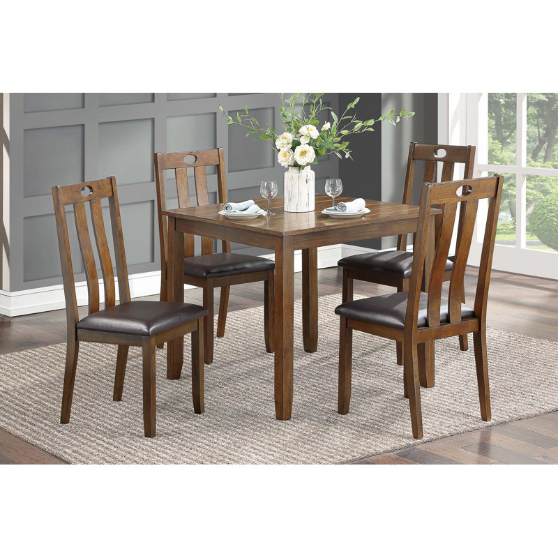 Ensemble de salle à manger 5 pièces et 4 chaises d'appoint