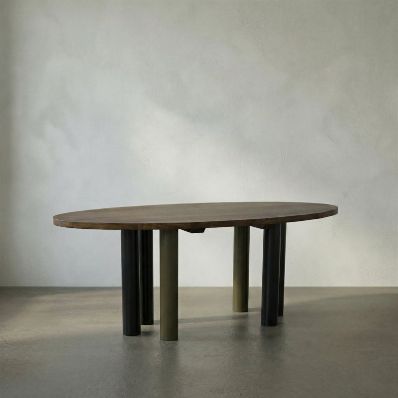 Journal Oval Walnut Wood Dining Table