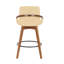Luxurious Faux Leather And Swivel Bar Stool-110606702-110606700