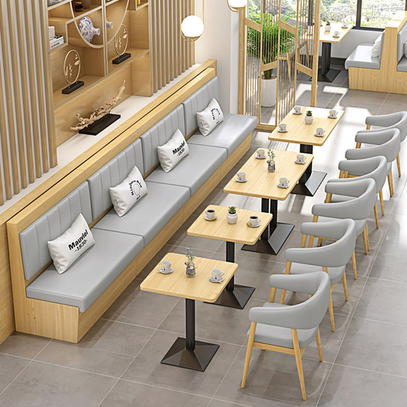 Bancs de restaurant modernes et simples, Gris