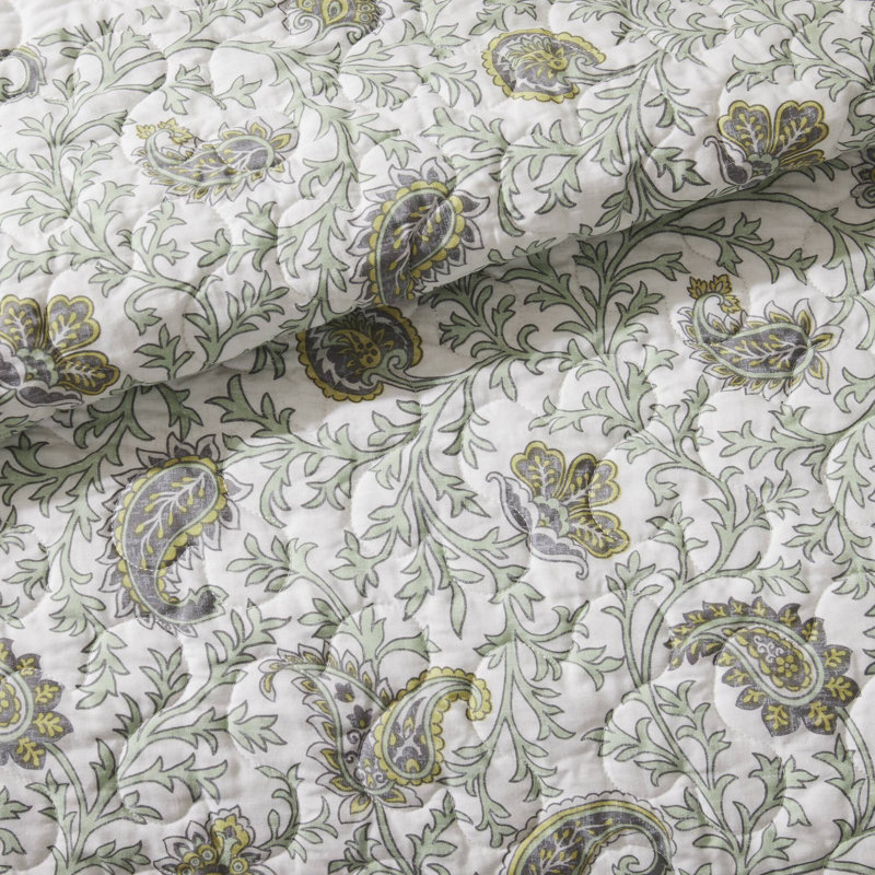 Ensemble de literie élégant en coton, percale vert sauge avec charme chalet