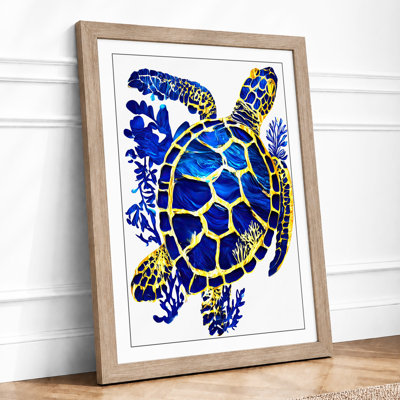 Turtle In Open Water Coastal - Print