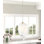 Luminaire suspendu en chrome 1 lumière avec abat-jour en verre blanc